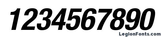 Helvetica LT 77 Bold Condensed Oblique Font, Number Fonts