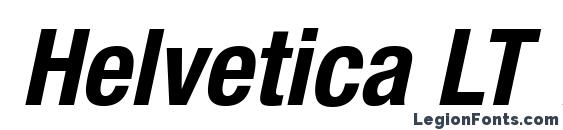Helvetica LT 77 Bold Condensed Oblique Font