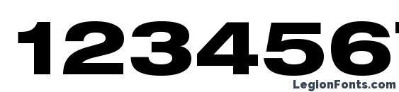 Helvetica LT 83 Heavy Extended Font, Number Fonts