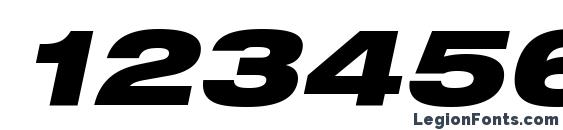 Helvetica LT 93 Black Extended Oblique Font, Number Fonts