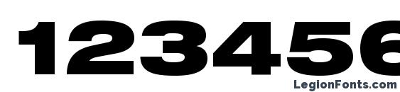Helvetica LT 93 Black Extended Font, Number Fonts