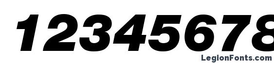 Helvetica LT 96 Black Italic Font, Number Fonts