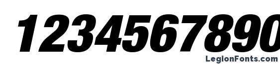Helvetica LT 97 Black Condensed Oblique Font, Number Fonts