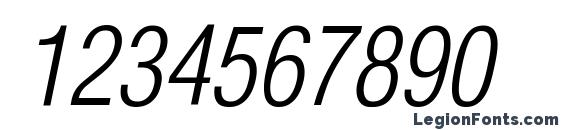Helvetica LT Condensed Light Oblique Font, Number Fonts