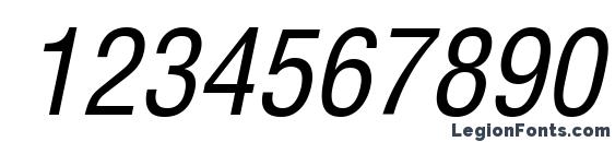 Helvetica LT Condensed Oblique Font, Number Fonts