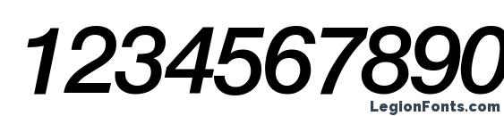 Helvetica MediumItalic Font, Number Fonts