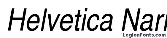 Helvetica Narrow Oblique Font
