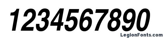 Helvetica Narrow Полужирный Oblique Font, Number Fonts