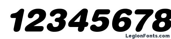 Helvetica Rounded LT Black Oblique Font, Number Fonts