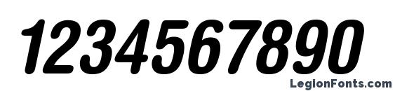 Helvetica Rounded LT Bold Condensed Oblique Font, Number Fonts