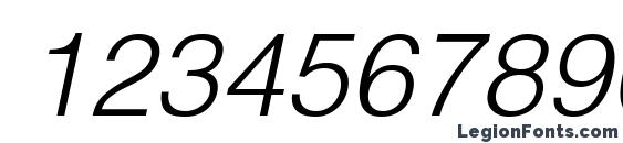 HelveticaLTStd LightObl Font, Number Fonts