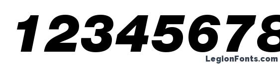 HelveticaNeueLTStd BlkIt Font, Number Fonts