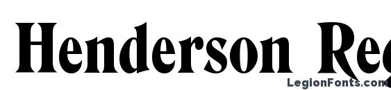 Henderson Regular font, free Henderson Regular font, preview Henderson Regular font