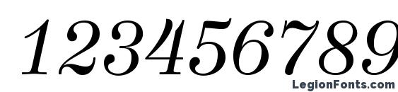 Hercules Italic Font, Number Fonts