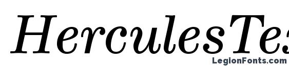 HerculesText Italic font, free HerculesText Italic font, preview HerculesText Italic font