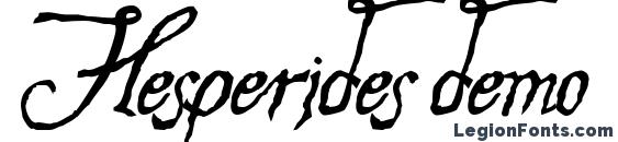 Hesperides demo font, free Hesperides demo font, preview Hesperides demo font