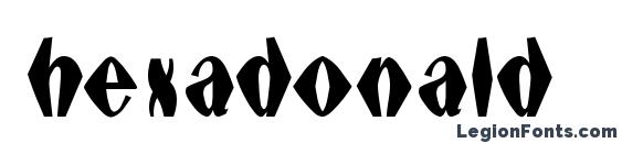 hexadonald font, free hexadonald font, preview hexadonald font