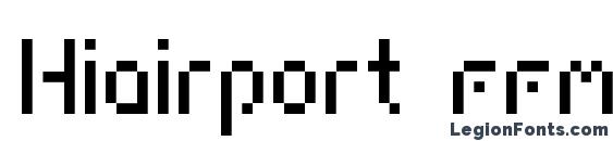 шрифт Hiairport ffmcond, бесплатный шрифт Hiairport ffmcond, предварительный просмотр шрифта Hiairport ffmcond