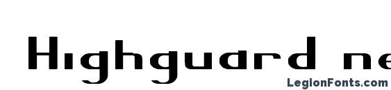 шрифт Highguard new, бесплатный шрифт Highguard new, предварительный просмотр шрифта Highguard new