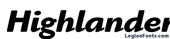 Шрифт Highlander ITC Bold Italic