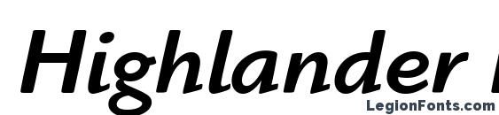Highlander ITC Medium Italic Font