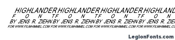 Highlander Font, Number Fonts