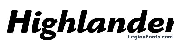 HighlanderStd BoldItalic font, free HighlanderStd BoldItalic font, preview HighlanderStd BoldItalic font