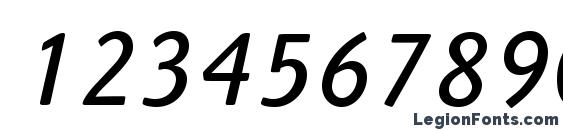 HighlanderStd BookItalic Font, Number Fonts