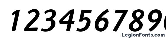 HighlanderStd MediumItalic Font, Number Fonts