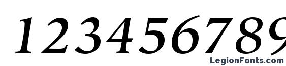 HiroshigeStd MediumItalic Font, Number Fonts