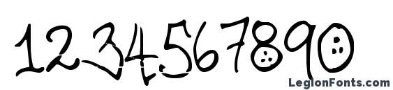 Hobbiton handscrawl regular Font, Number Fonts