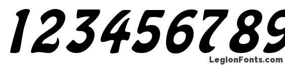 HoboR Italic Font, Number Fonts