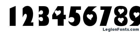 Hole HeartedRegular Font, Number Fonts