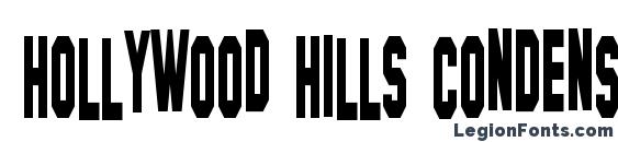 Hollywood Hills Condensed font, free Hollywood Hills Condensed font, preview Hollywood Hills Condensed font