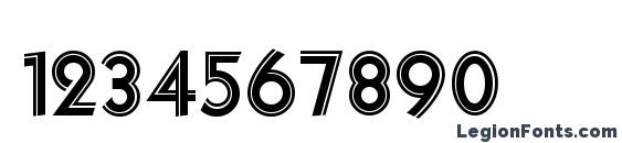 Hollywood Regular Font, Number Fonts