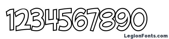 Holy Mackerel! Outline Font, Number Fonts