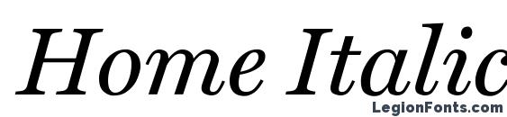 шрифт Home Italic, бесплатный шрифт Home Italic, предварительный просмотр шрифта Home Italic