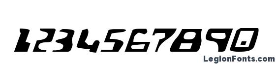 Homemade Robot Expanded Italic Font, Number Fonts