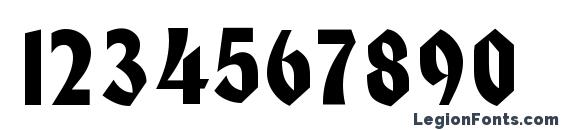 Honcho Regular DB Font, Number Fonts