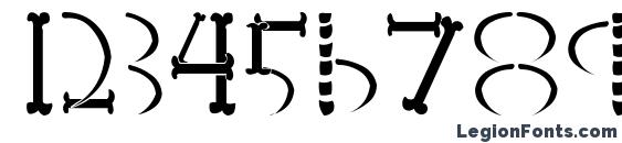 Honebone ukokkei Font, Number Fonts