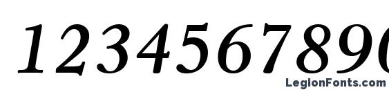 Horley OS MT Semibold Italic Font, Number Fonts