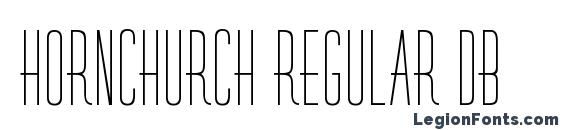 Hornchurch Regular DB font, free Hornchurch Regular DB font, preview Hornchurch Regular DB font
