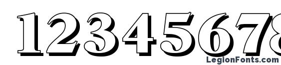 HorshamShadow Bold Font, Number Fonts