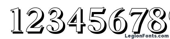 HorshamShadow Regular Font, Number Fonts