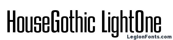 HouseGothic LightOne font, free HouseGothic LightOne font, preview HouseGothic LightOne font