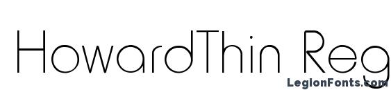 HowardThin Regular font, free HowardThin Regular font, preview HowardThin Regular font