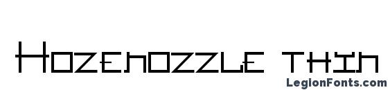 Hozenozzle thin font, free Hozenozzle thin font, preview Hozenozzle thin font