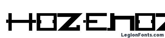 шрифт HOZENOZZLE, бесплатный шрифт HOZENOZZLE, предварительный просмотр шрифта HOZENOZZLE