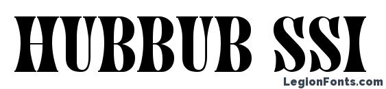 Hubbub SSi Bold Font