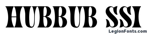 Hubbub SSi font, free Hubbub SSi font, preview Hubbub SSi font
